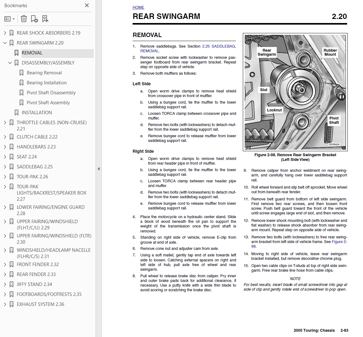 2005 Harley Touring SM Sample Page