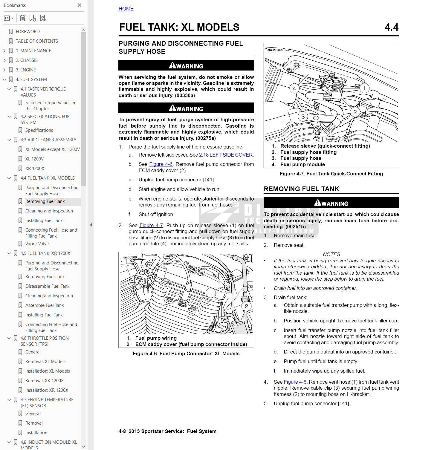 2013 Harley Sportster Service Repair Manual - Image 6