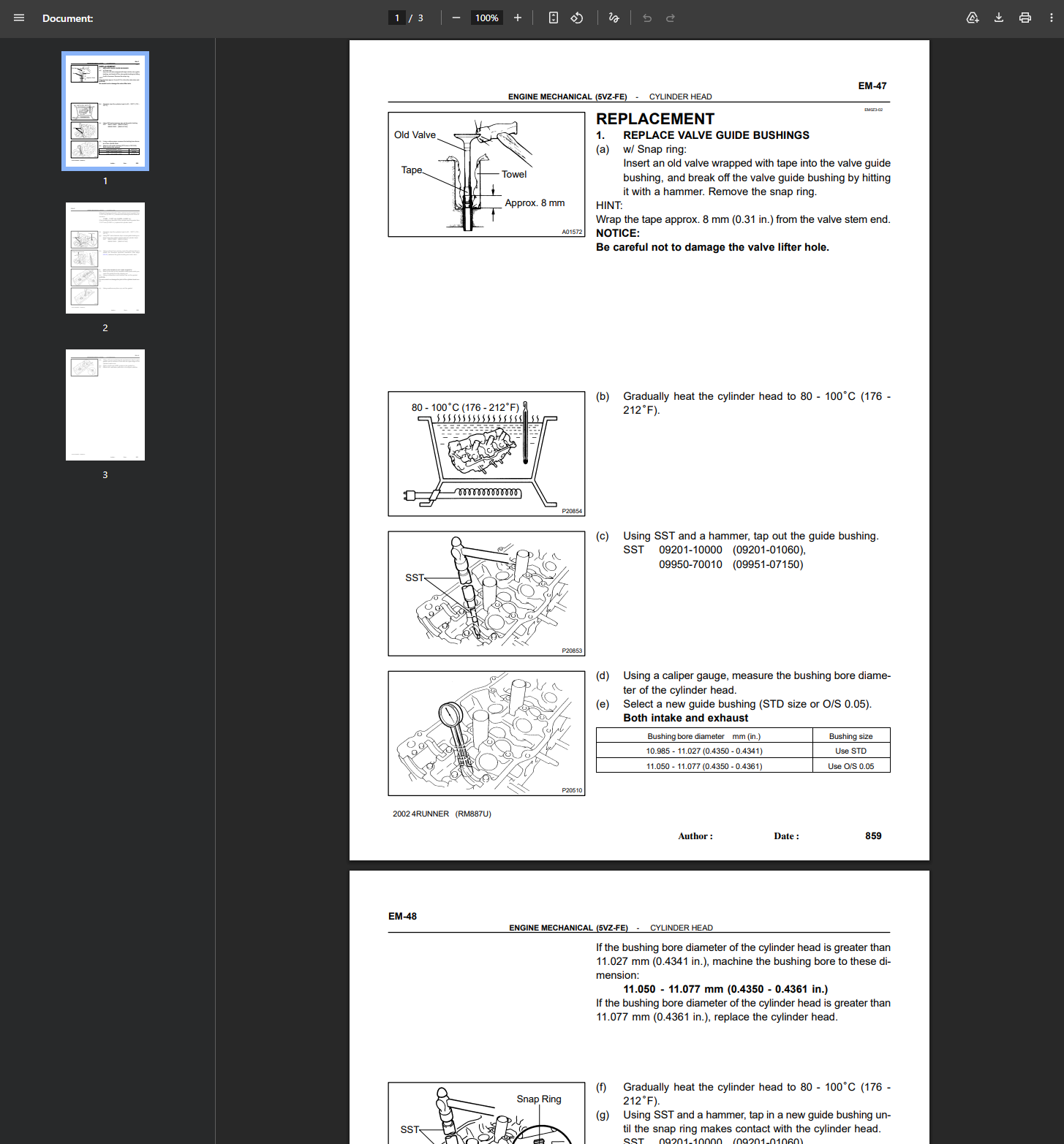 1996-2002 Toyota 4Runner Repair Service Manual - Image 6