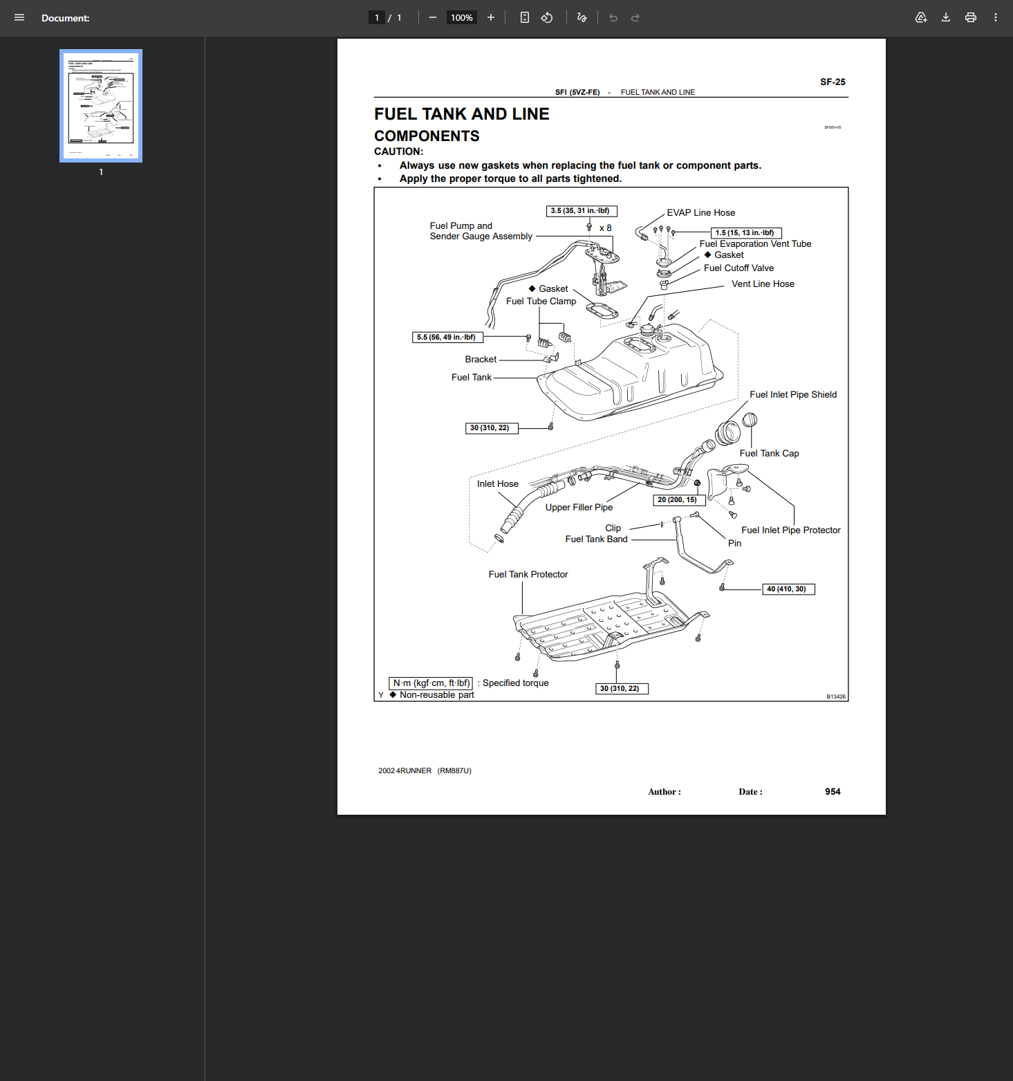 96-02 Toyota 4runner service repair manual sample page