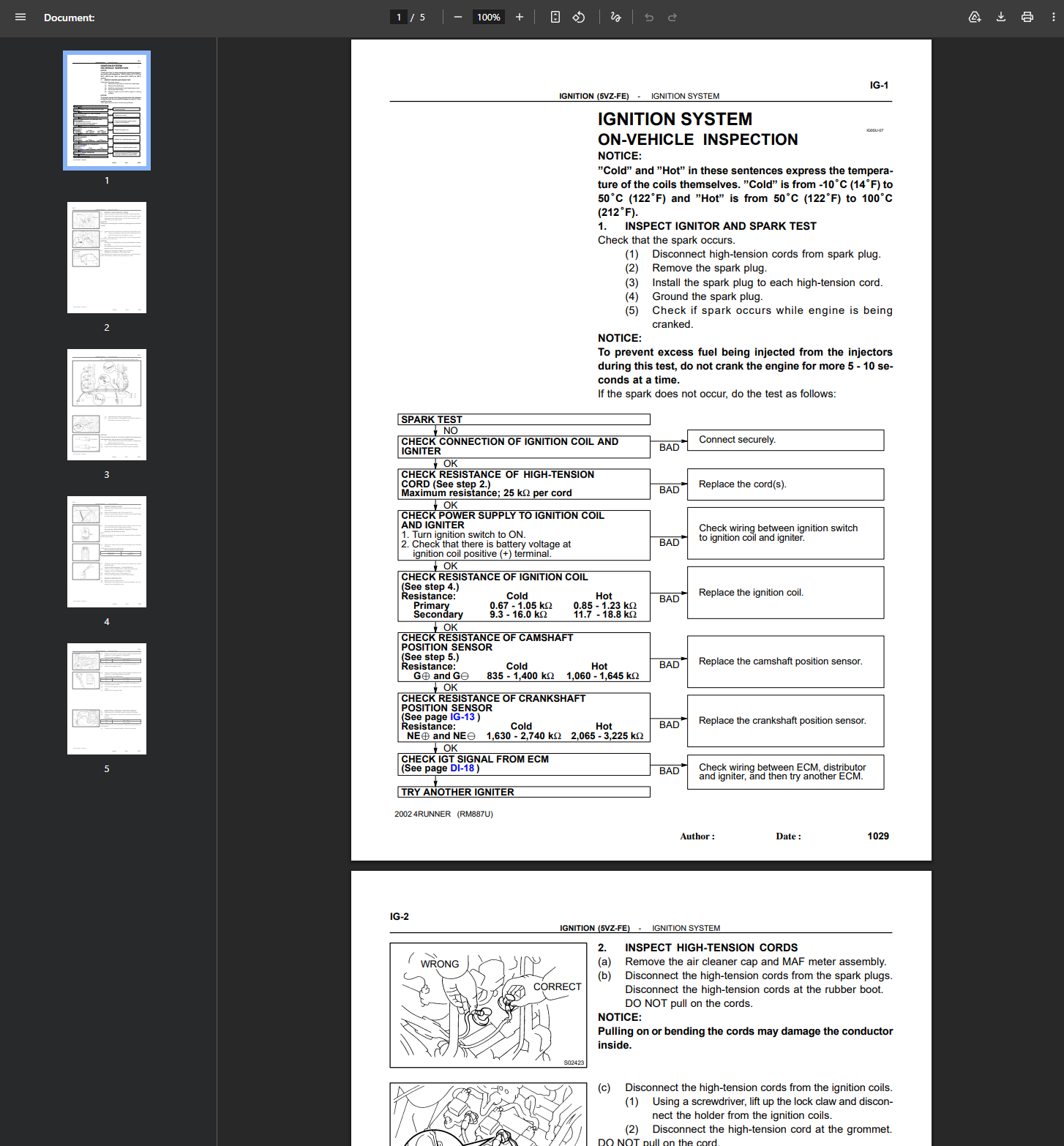 1996-2002 Toyota 4Runner Repair Service Manual - Image 4