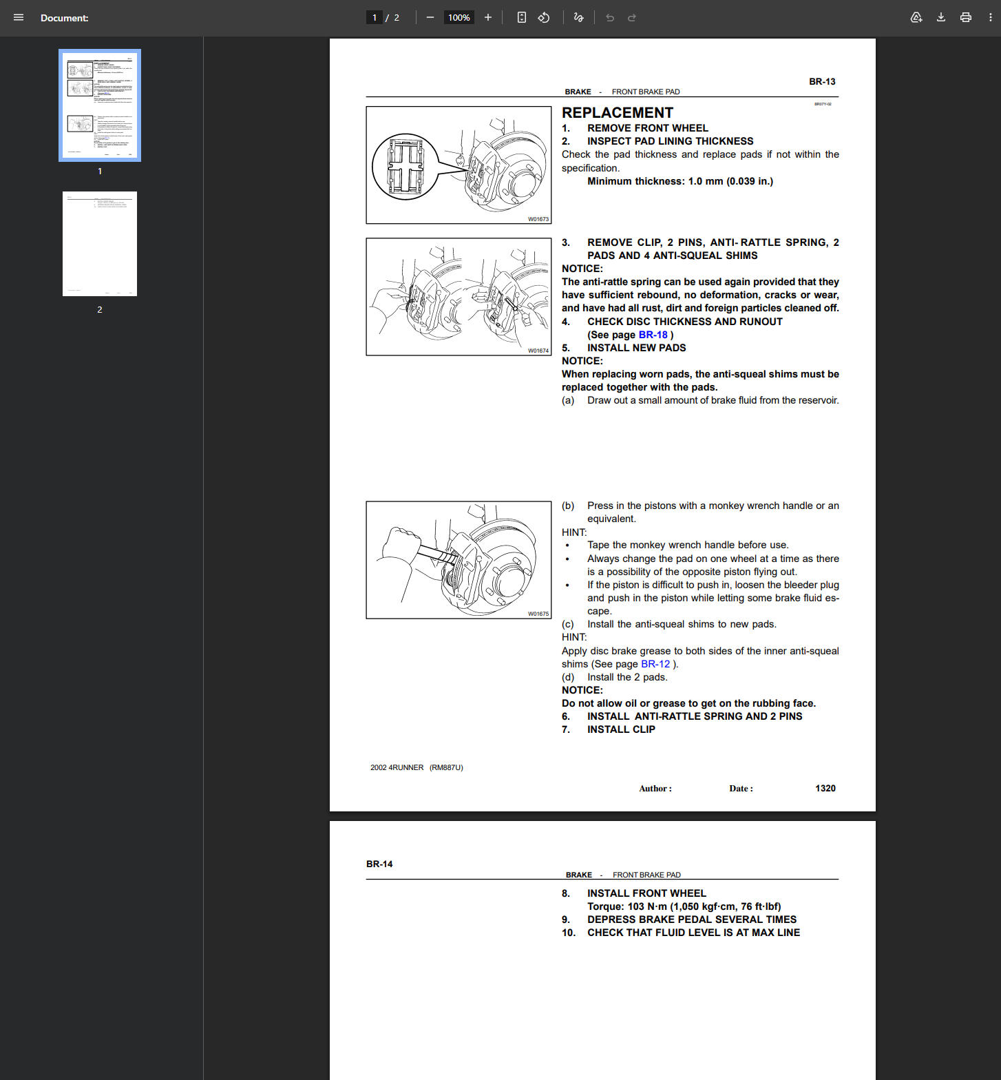 1996-2002 Toyota 4Runner Repair Service Manual - Image 5